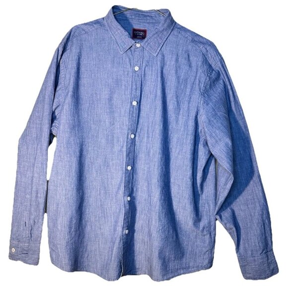 UNTUCKit Button Down Up Shirt Adult XXL Long Sleeve Blue Cotton Men’s Timeless - Picture 6 of 9